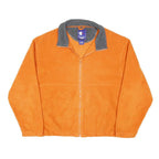 RITZ MARKETING Womens Orange & Grey Polyester Blend Casual Jumper Zip Collar M