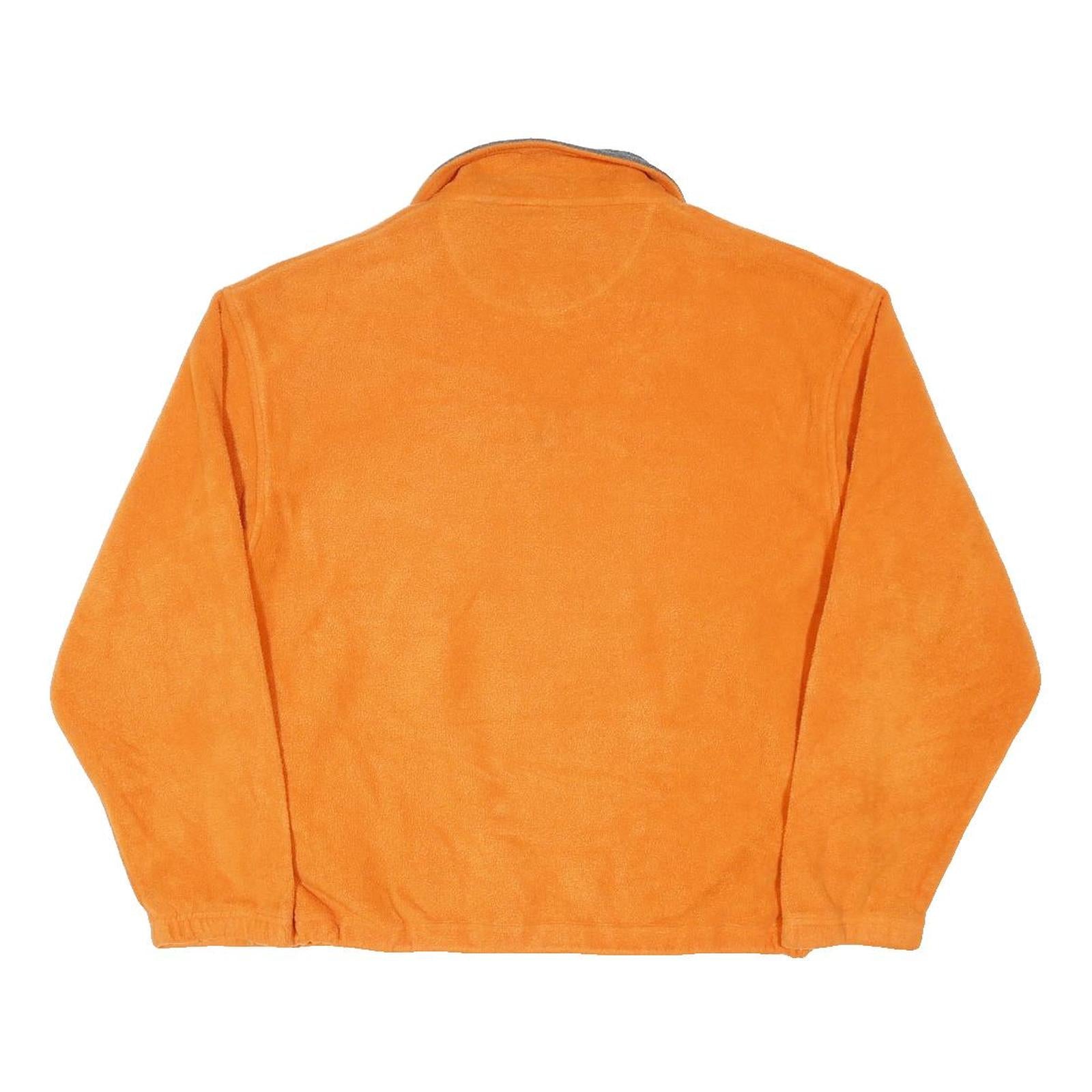 RITZ MARKETING Womens Orange & Grey Polyester Blend Casual Jumper Zip Collar M