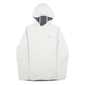 JACK WOLFSKIN Womens White Hooded Jacket L Polyester Softshell Outdoor Zip