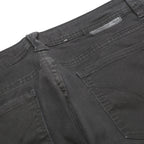CALVIN KLEIN JEANS Womens Black Regular Tapered Trousers W32 L25 Zip Cotton
