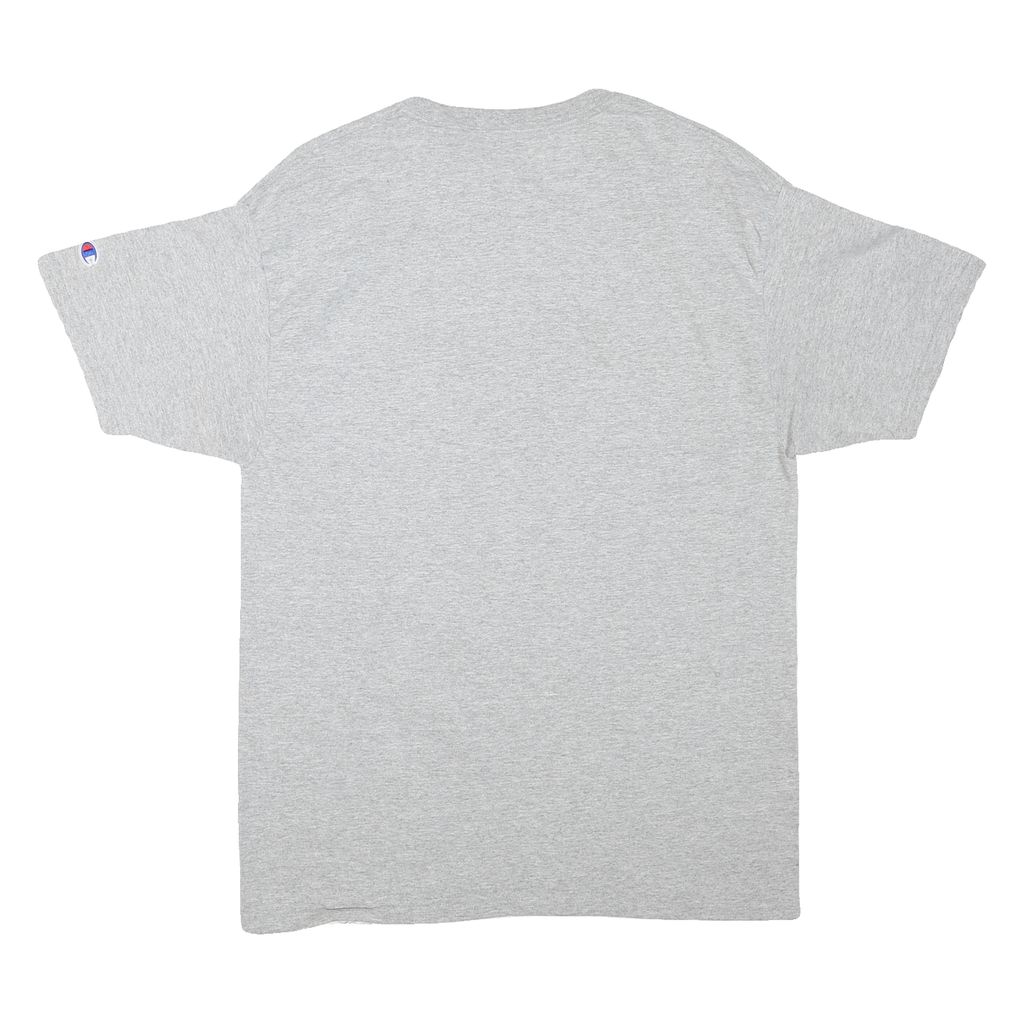 CHAMPION Mens Grey Grandma Bear Graphic T-Shirt L Short Sleeve Crew Neck Casual