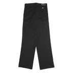 DICKIES Mens Polyester Blend Black Regular Straight Trousers W32 L33 Workwear