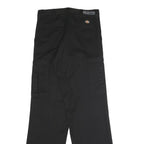 DICKIES Mens Polyester Blend Black Regular Straight Trousers W32 L33 Workwear