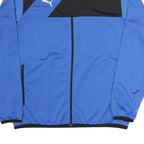 PUMA Mens Blue & Black Track Jacket L Polyester Blend Zip Sportswear