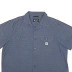CARHARTT Mens Blue Cotton Blend Short Sleeve Shirt 2XL Casual Workwear