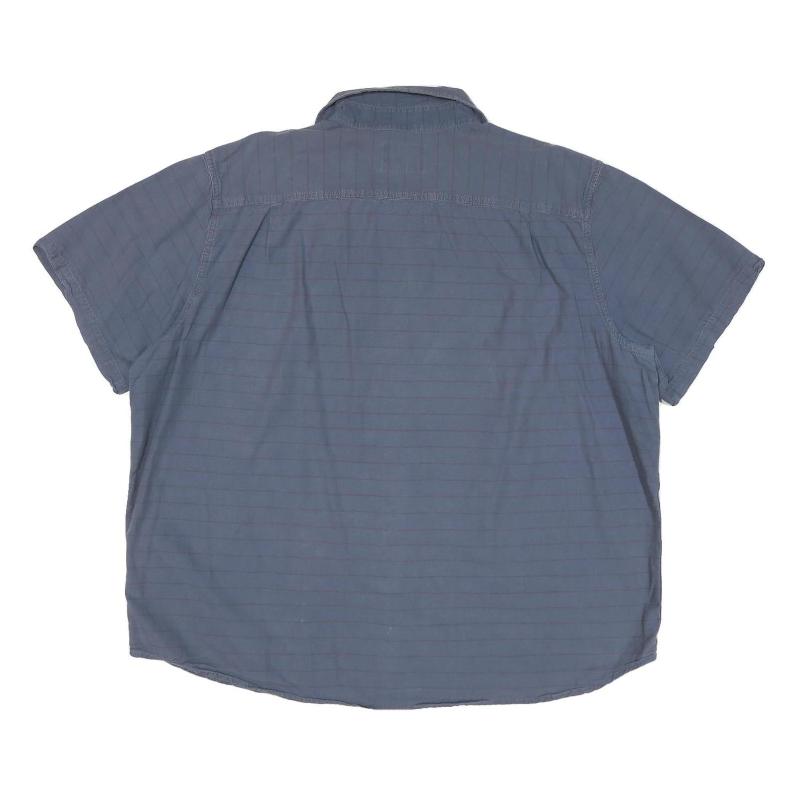 CARHARTT Mens Blue Cotton Blend Short Sleeve Shirt 2XL Casual Workwear