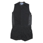 G-STAR Womens Black Playsuit Cotton Blend M Sleeveless Button Closure Casual