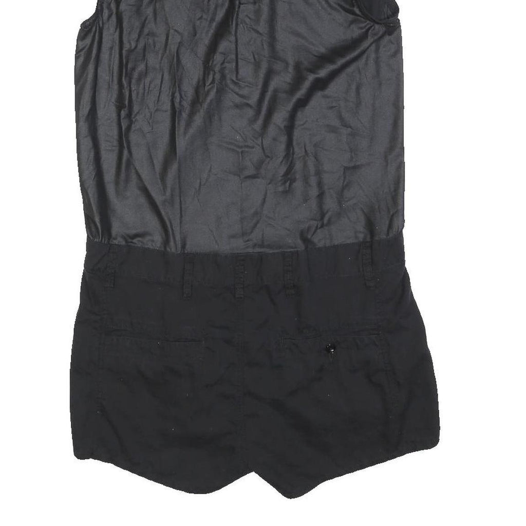 G-STAR Womens Black Playsuit Cotton Blend M Sleeveless Button Closure Casual