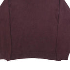 TOMMY HILFIGER Mens Maroon Classic Jumper Crew Neck Basic Knit XL Cotton Casual