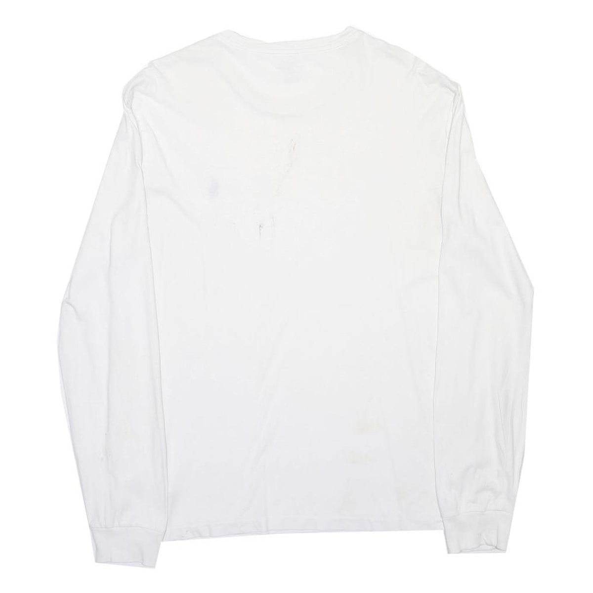 POLO RALPH LAUREN Mens White Long Sleeve Crew Neck T-Shirt M Cotton Blend