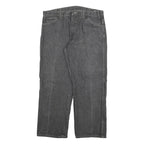 DICKIES Mens Relaxed Black Denim Jeans W38 L30 Workwear Carpenter Zip Closure