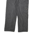 DICKIES Mens Relaxed Black Denim Jeans W38 L30 Workwear Carpenter Zip Closure