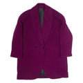 CABALE Womens Overcoat Coat Purple Flannel Striped XL