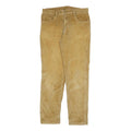 CARHARTT Mens Regular Fit Beige Cotton Blend Corduroy Trousers W34 L32 Workwear