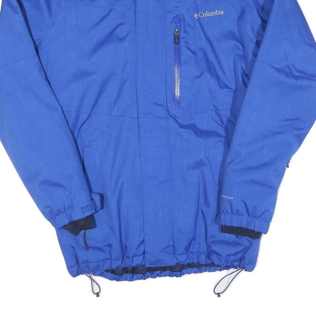 COLUMBIA Mens Blue Outdoor Jacket S Polyester Blend Windbreaker Zip Pocket