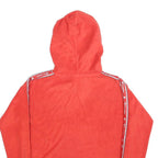 CHAMPION Womens Red Hoodie S Tape Stripe Logo Pullover Drawstring Hood