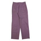 Womens Wool Blend Purple Regular Fit Straight Leg Trousers W28 L30 Classic