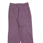 Womens Wool Blend Purple Regular Fit Straight Leg Trousers W28 L30 Classic