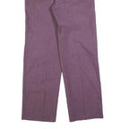 Womens Wool Blend Purple Regular Fit Straight Leg Trousers W28 L30 Classic