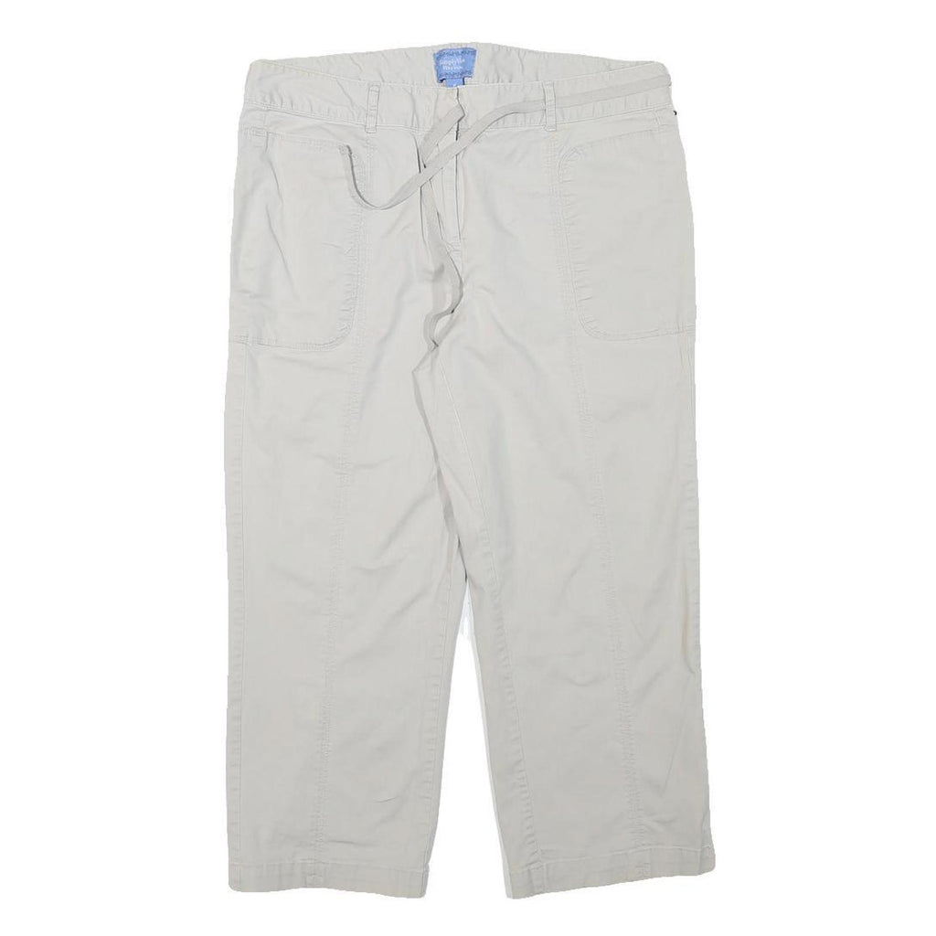 SIMPLY VERA BY VERA WANG Womens Beige Casual Shorts L W30 Cotton Blend Relaxed