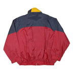 R&R Mens Red & Navy Casual Nylon Jacket XL Zip Collar Long Sleeve