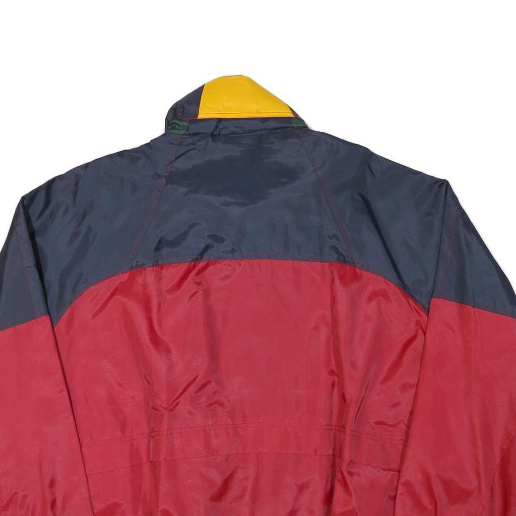 R&R Mens Red & Navy Casual Nylon Jacket XL Zip Collar Long Sleeve