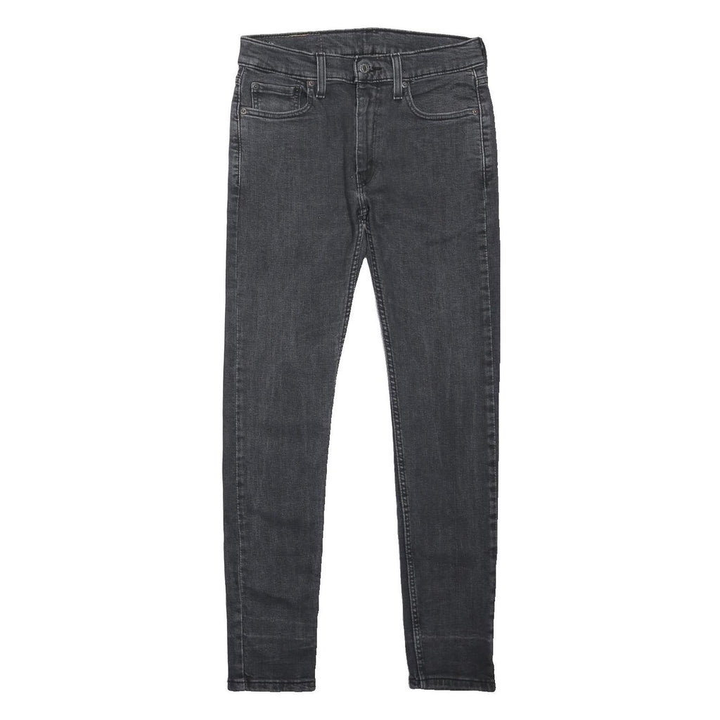 LEVI'S 519 Mens Slim Skinny Black Denim Jeans W30 L30 Cotton Blend Zip