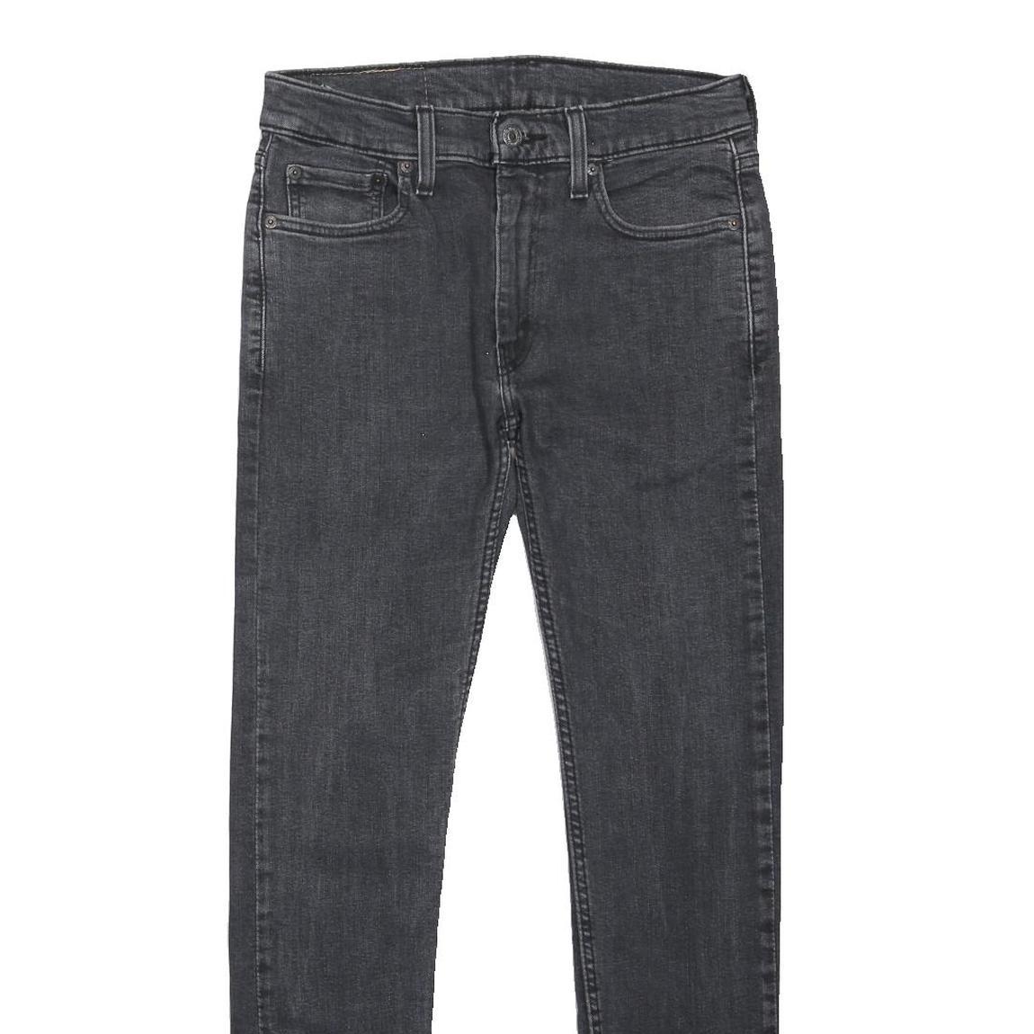 LEVI'S 519 Mens Slim Skinny Black Denim Jeans W30 L30 Cotton Blend Zip