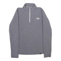 THE NORTH FACE Womens Grey Pullover Plain 1/4 Zip Basic Knit XS Outdoor Layering