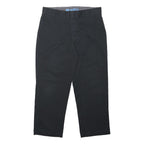 DICKIES Womens Black Regular Fit Straight Trousers W36 L28 Workwear Zip