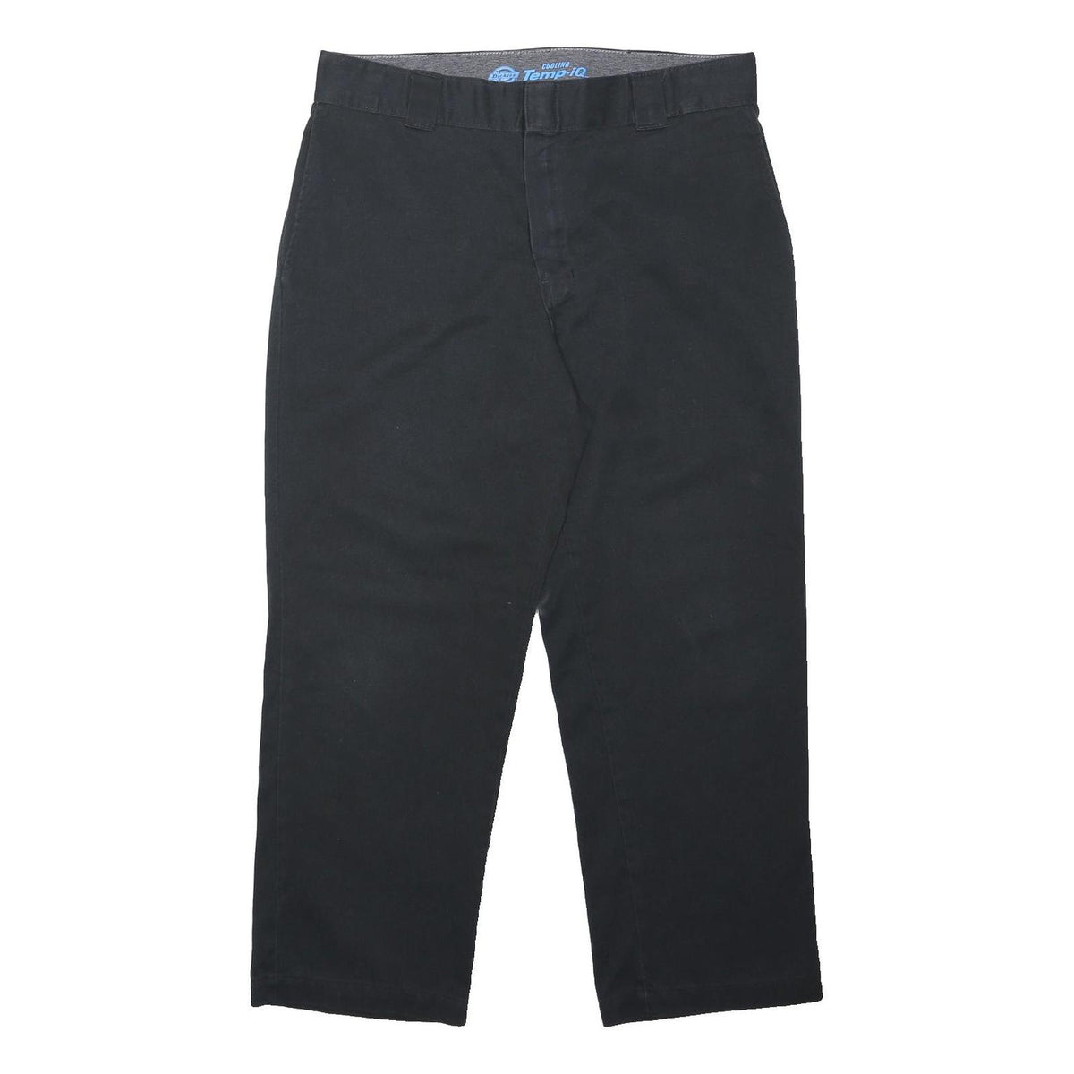 DICKIES Womens Black Regular Fit Straight Trousers W36 L28 Workwear Zip