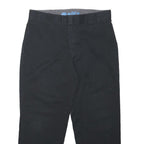 DICKIES Womens Black Regular Fit Straight Trousers W36 L28 Workwear Zip