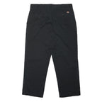 DICKIES Womens Black Regular Fit Straight Trousers W36 L28 Workwear Zip