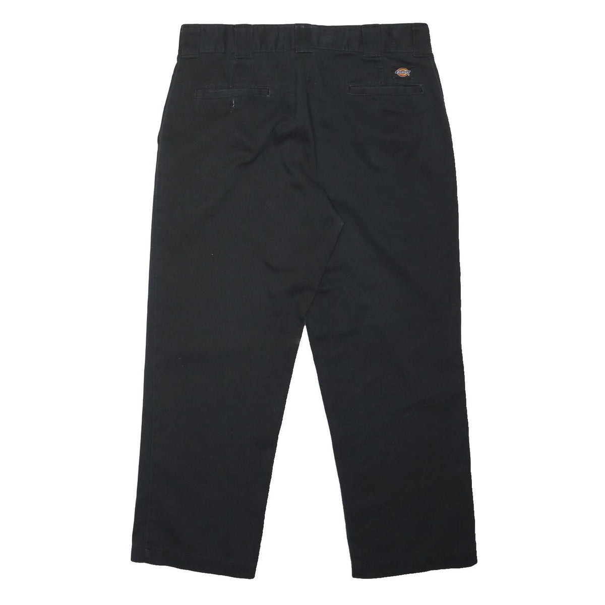 DICKIES Womens Black Regular Fit Straight Trousers W36 L28 Workwear Zip