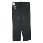 DICKIES Mens Polyester Blend Black Regular Fit Straight Leg Trousers W40 L32