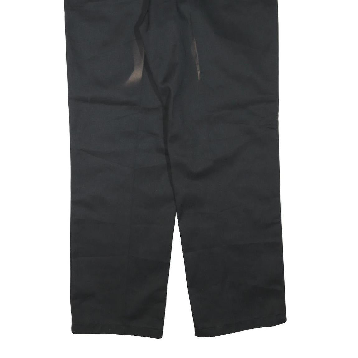 DICKIES Mens Polyester Blend Black Regular Fit Straight Leg Trousers W40 L32
