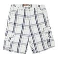 LEE Mens Shorts White & Grey Check Cargo L W33 Comfort Style Pocketed