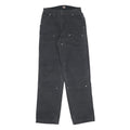 DICKIES Womens Black Cotton Relaxed Straight Trousers W25 L29 Workwear Zip