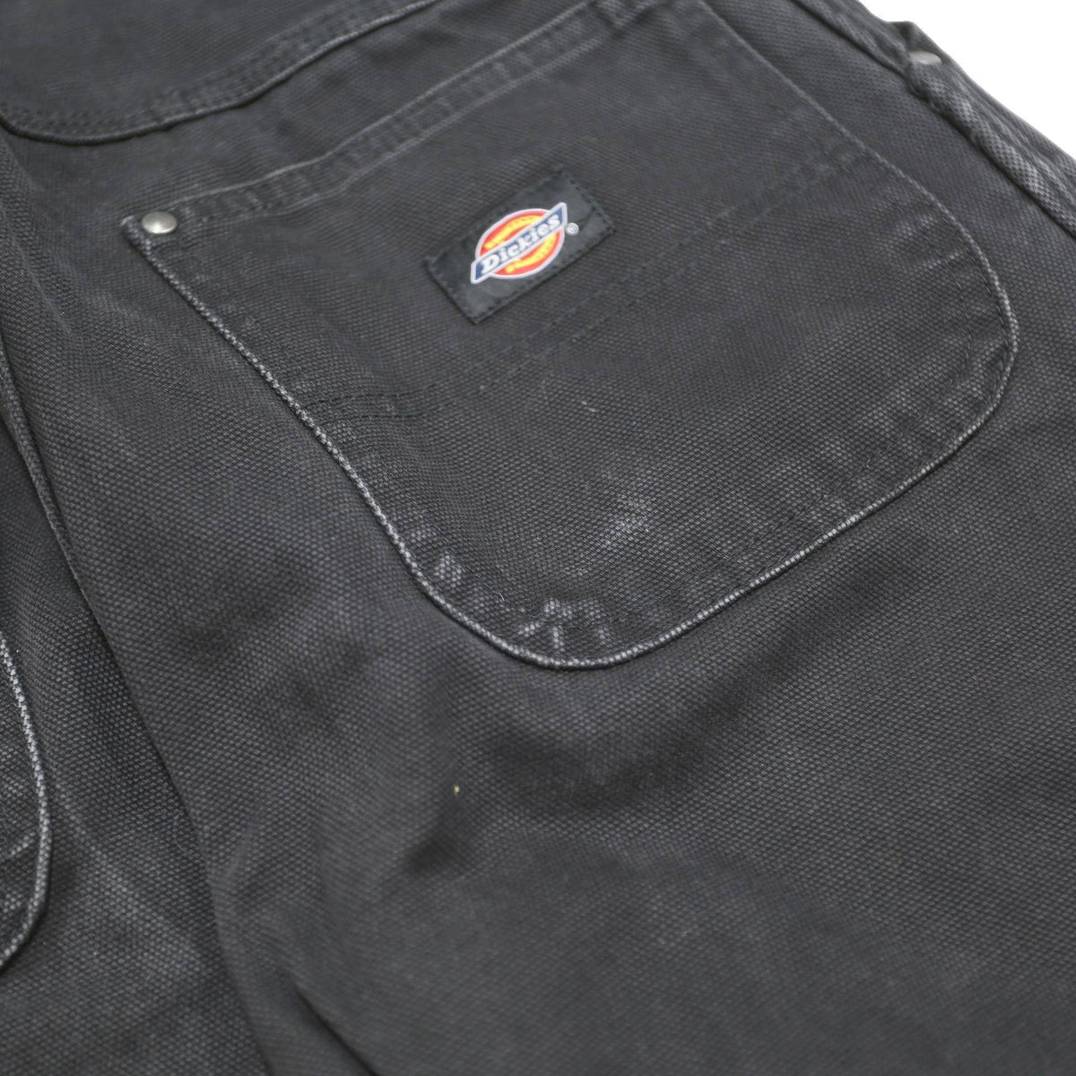 DICKIES Womens Black Cotton Relaxed Straight Trousers W25 L29 Workwear Zip
