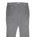 CARHARTT Mens Cotton Blend Grey Relaxed Straight Trousers W36 L30 Workwear