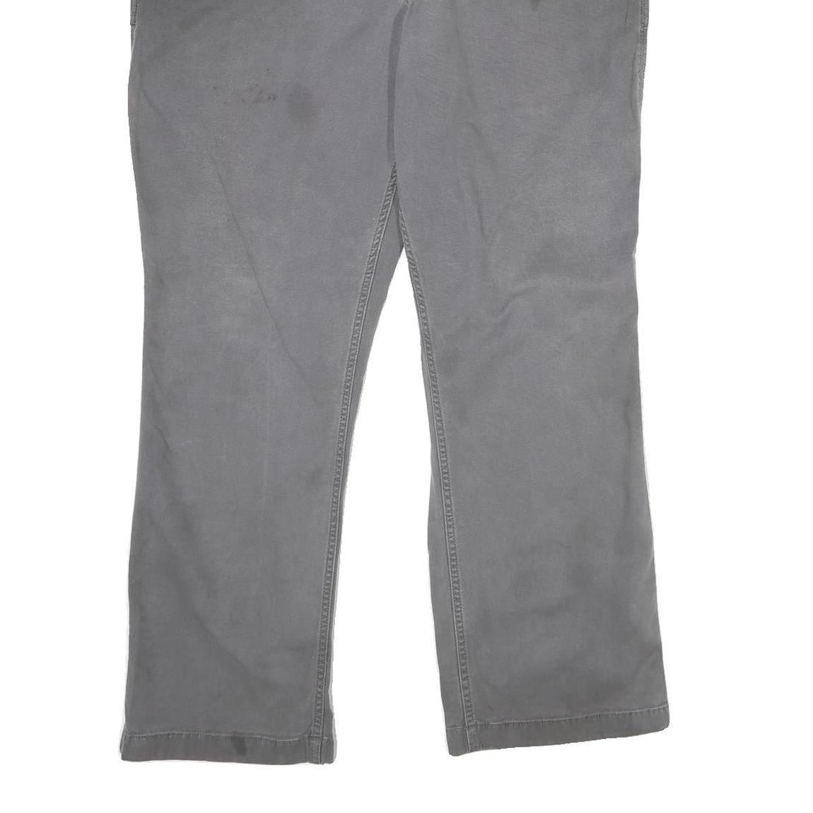 CARHARTT Mens Cotton Blend Grey Relaxed Straight Trousers W36 L30 Workwear