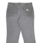 CARHARTT Mens Cotton Blend Grey Relaxed Straight Trousers W36 L30 Workwear