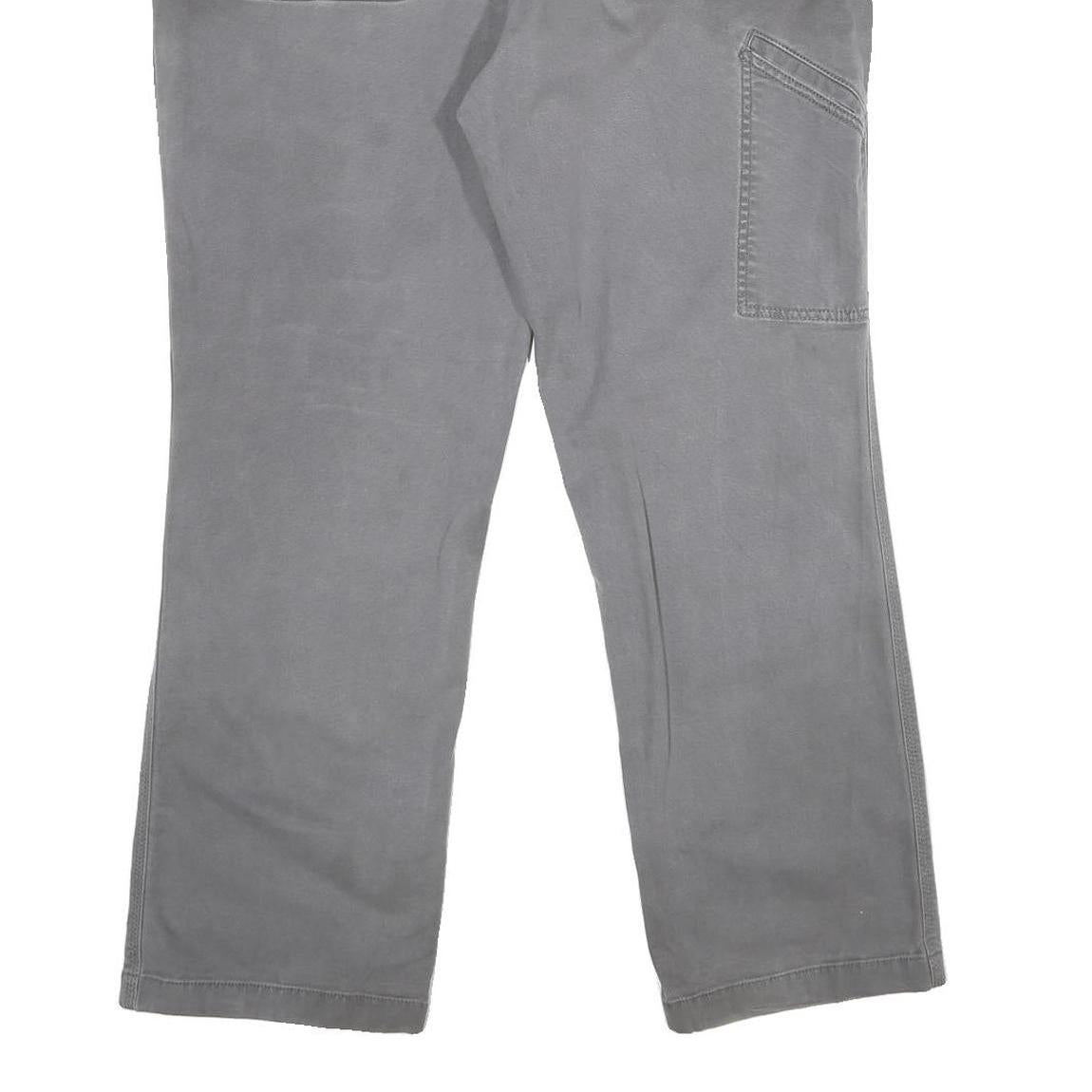 CARHARTT Mens Cotton Blend Grey Relaxed Straight Trousers W36 L30 Workwear