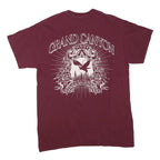 GILDAN Mens Maroon Grand Canyon Graphic T-Shirt M Short Sleeve Crew Neck Cotton