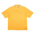 NIKE Mens Yellow Short Sleeve Plain Polo Shirt L Cotton Blend Casual