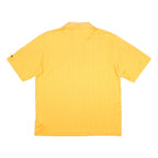 NIKE Mens Yellow Short Sleeve Plain Polo Shirt L Cotton Blend Casual