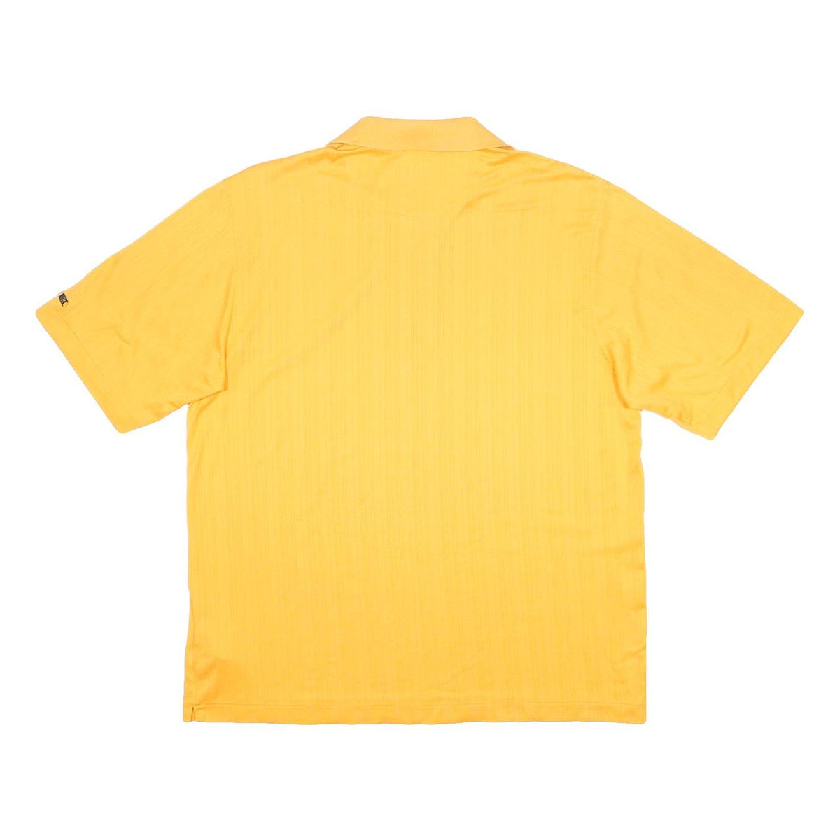 NIKE Mens Yellow Short Sleeve Plain Polo Shirt L Cotton Blend Casual