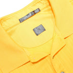 NIKE Mens Yellow Short Sleeve Plain Polo Shirt L Cotton Blend Casual