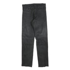 TANGO Womens Leather Black Slim Trousers W28 L32 Button Closure Stylish