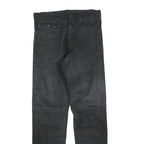 TANGO Womens Leather Black Slim Trousers W28 L32 Button Closure Stylish